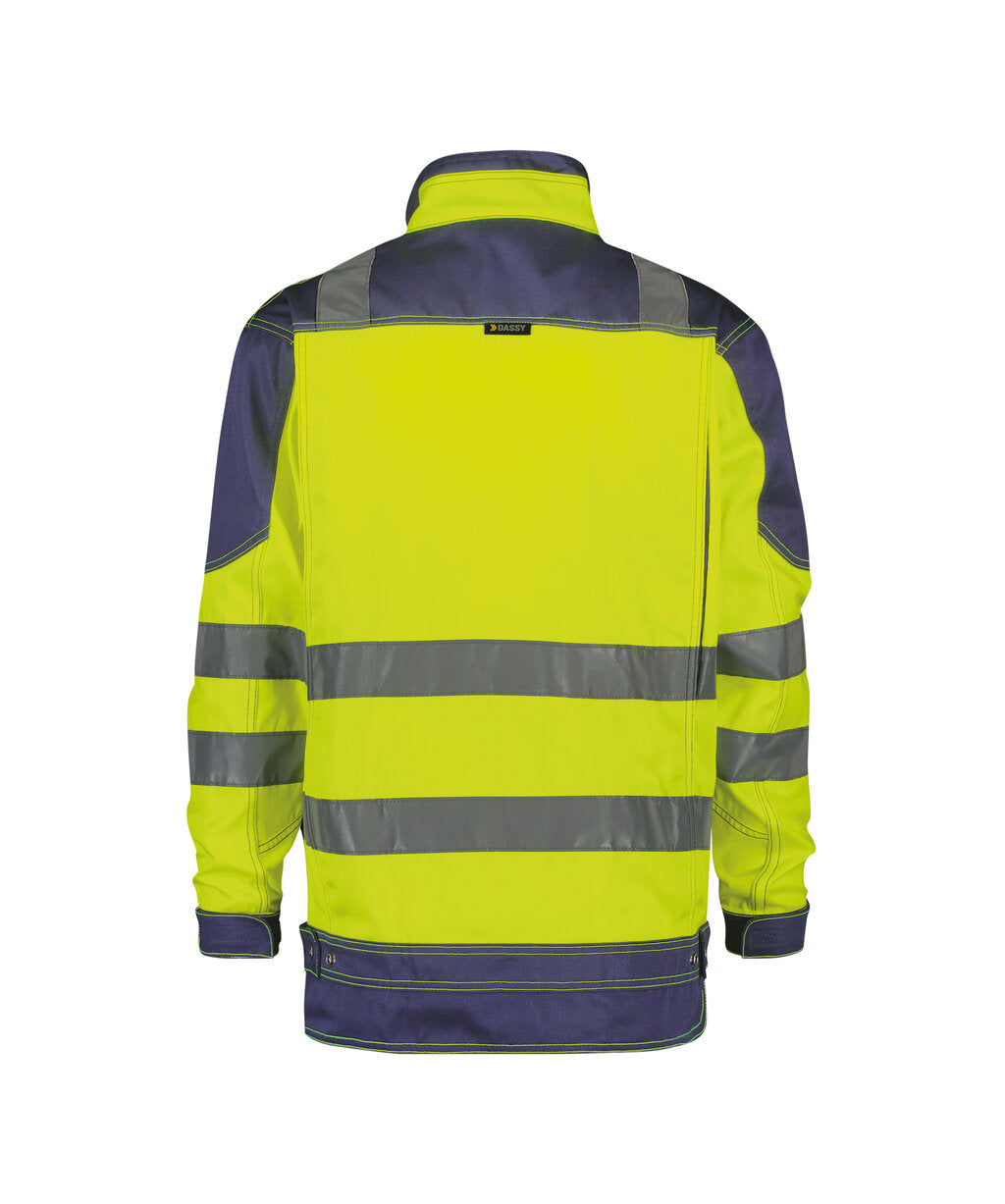 High-Visibility Vest Orlando - Fluogeel/Marineblauw