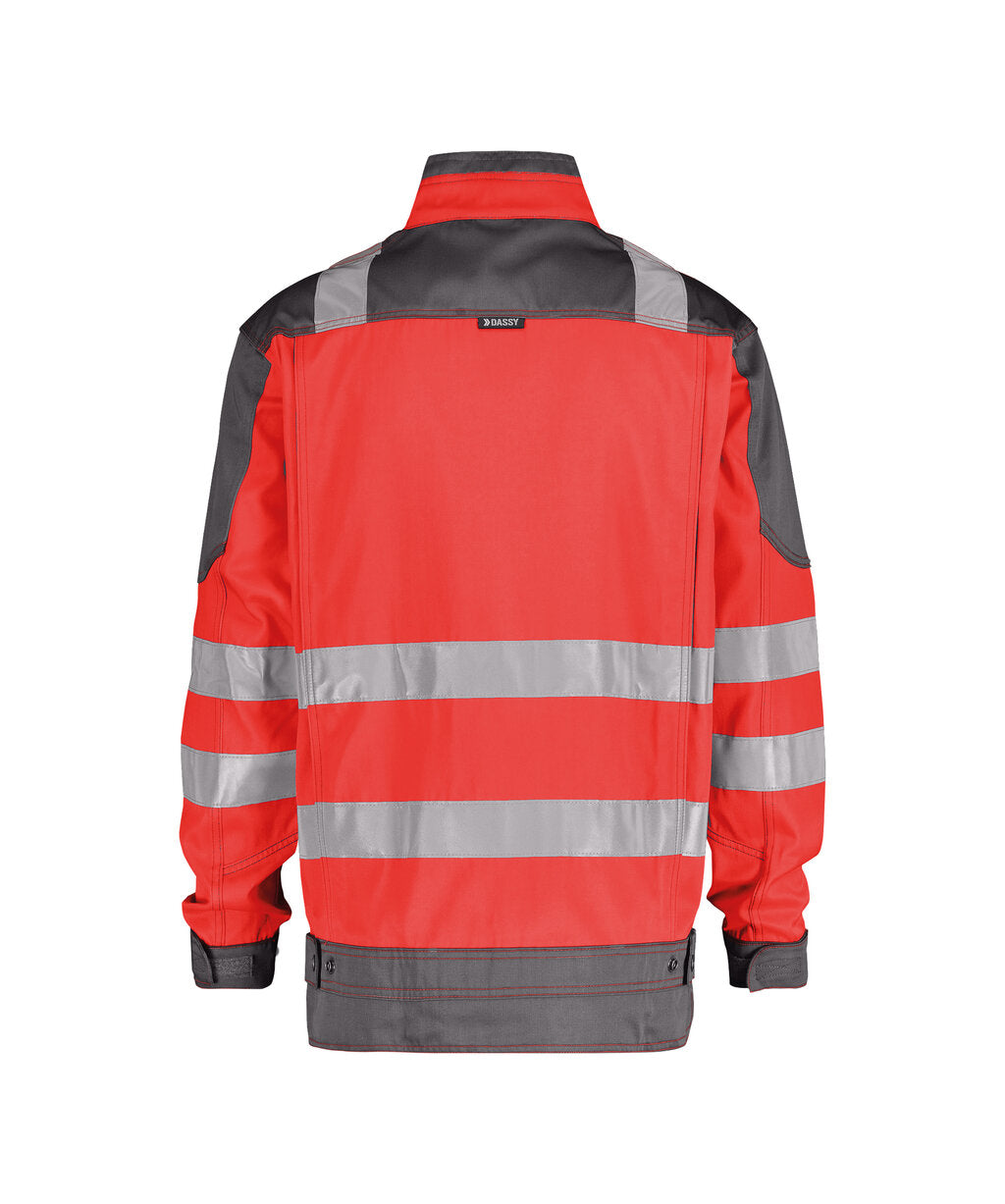 High-Visibility Vest Orlando - Fluorood/Cementgrijs
