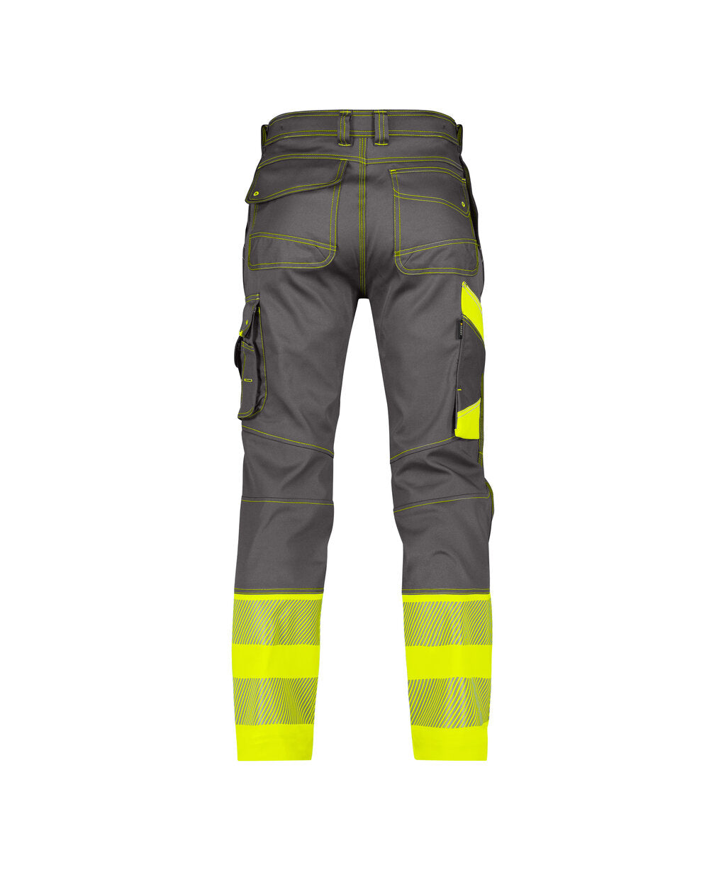 High-Visibility werkbroek Princeton - Cementgrijs/Fluogeel