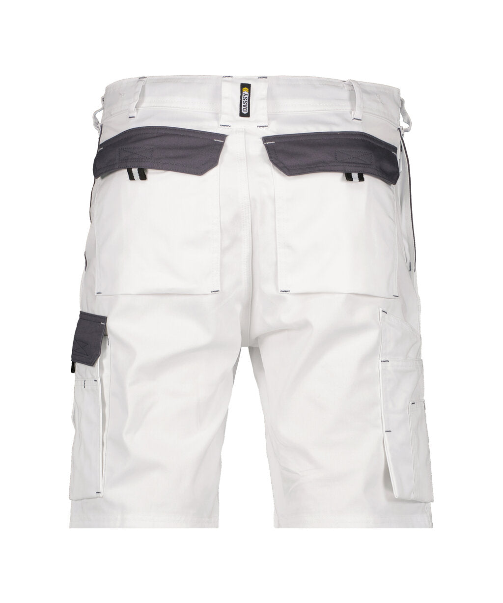 Werkshort Roma - Wit/Cementgrijs
