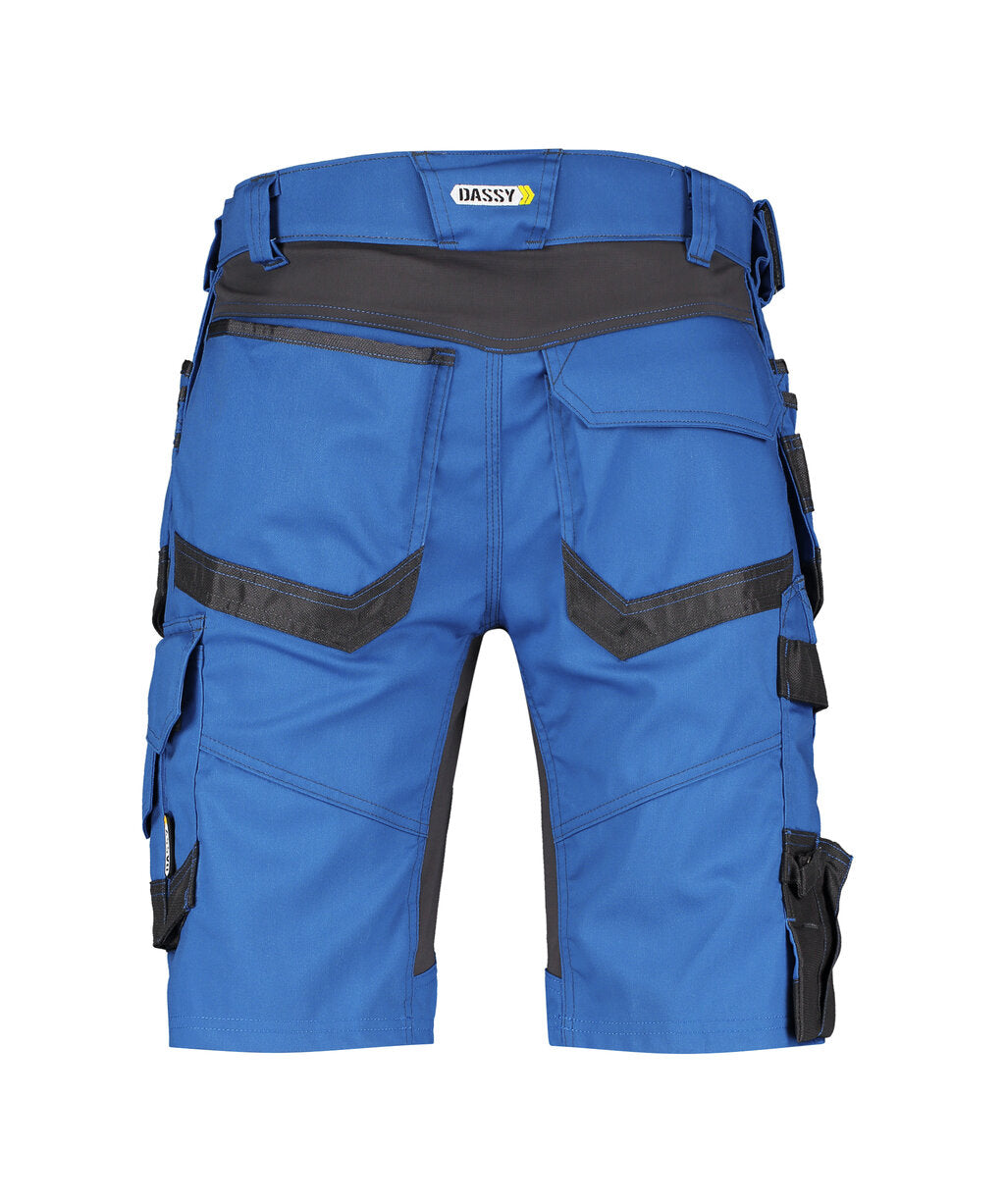 Holsterzakkenshort Trix - Azuurblauw/Antracietgrijs