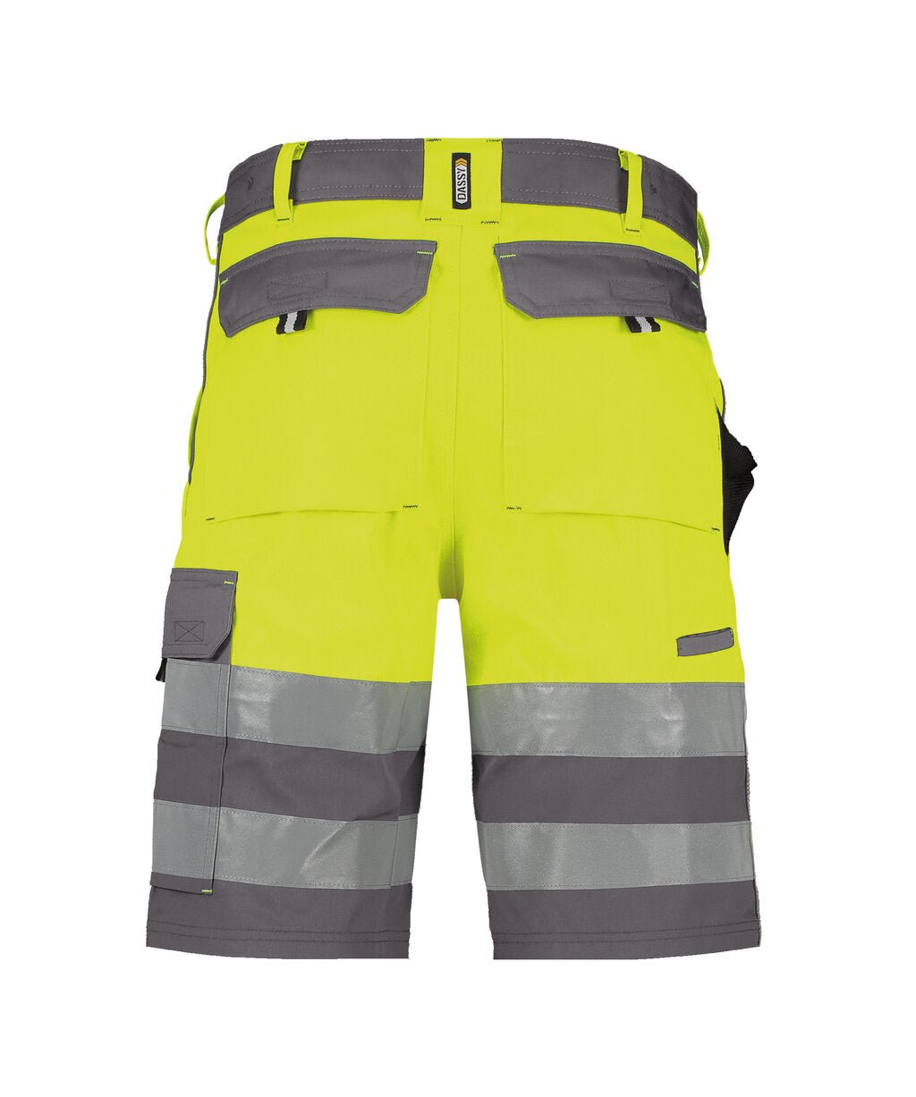 High-Visibility Short Venna - Cementgrijs/Fluogeel