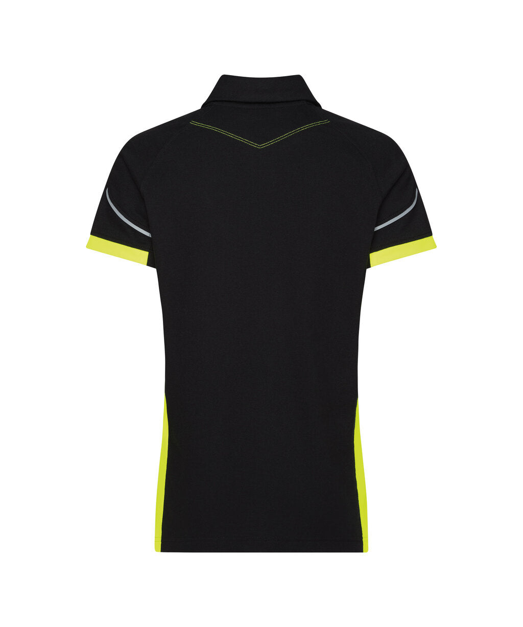 Polo Veracruz Dames - Zwart/Fluogeel
