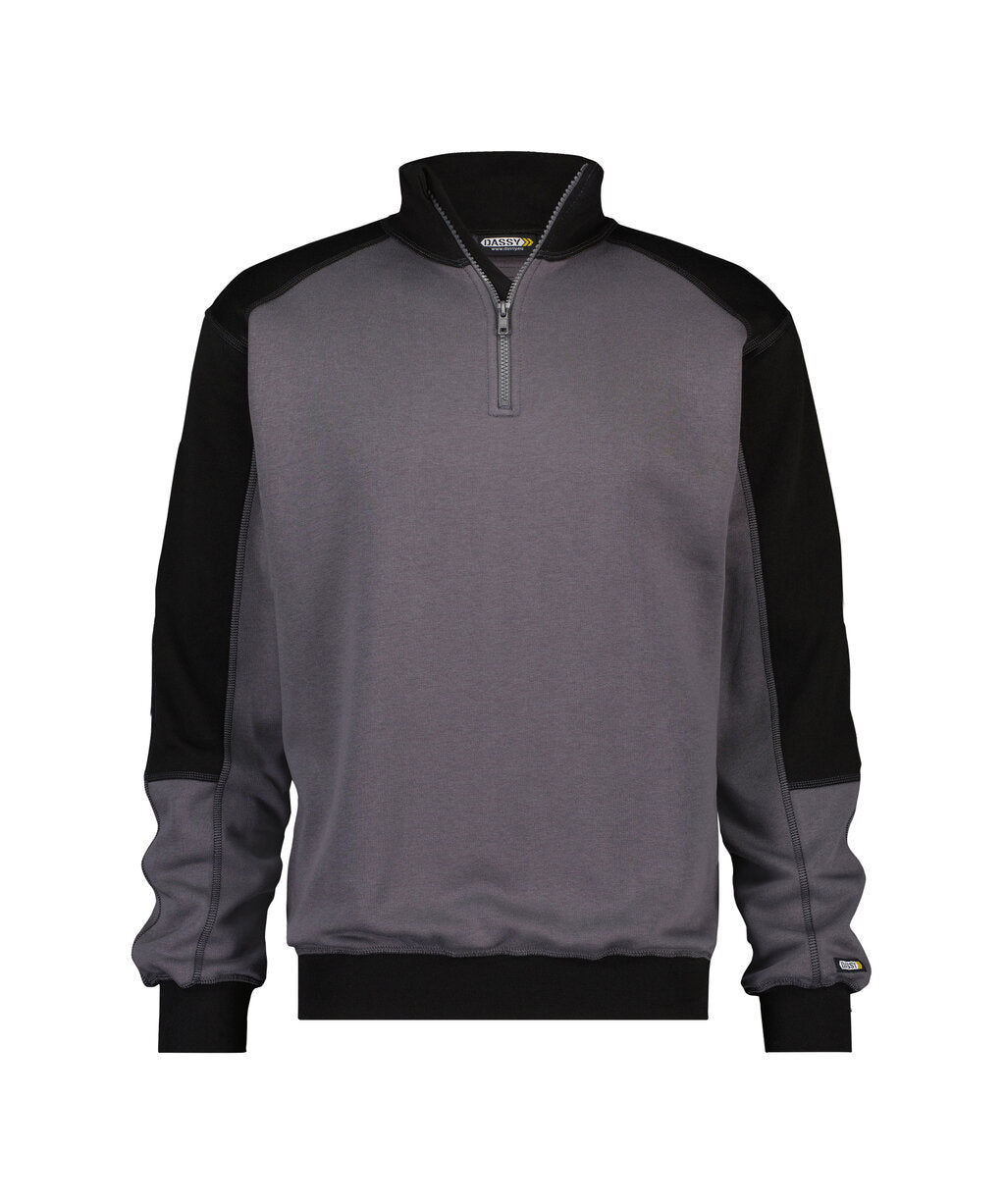 Sweater Basiel - Cementgrijs/Zwart