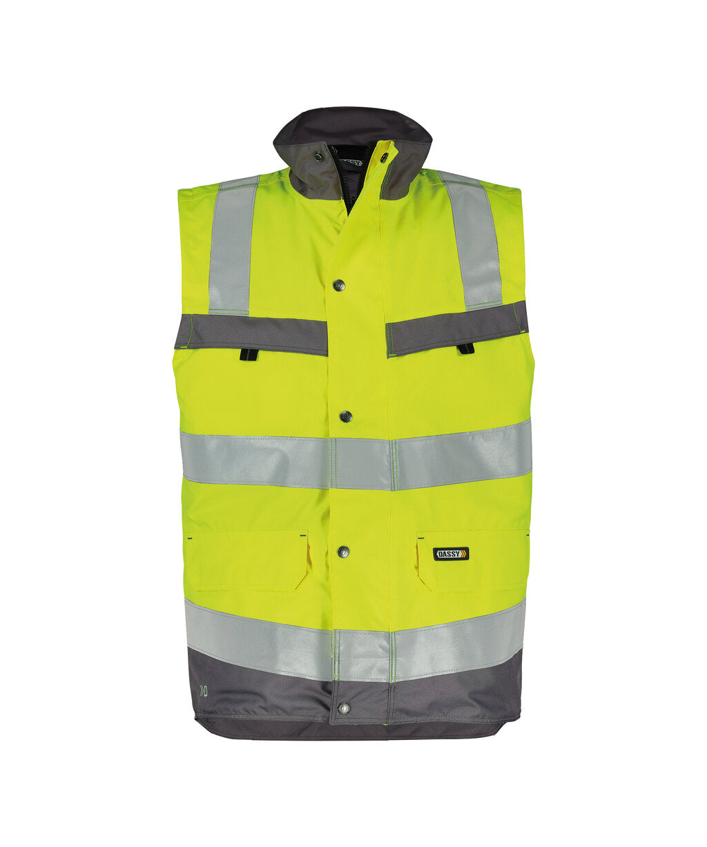 High-Visibility Bodywarmer Bilbao - Fluogeel/Cementgrijs