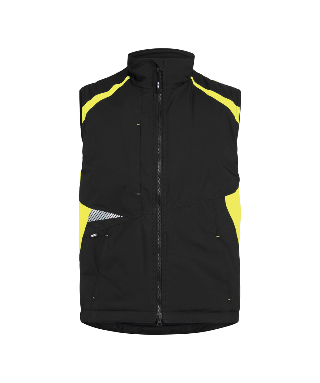 Werkshort Manilla - Zwart/Fluogeel
