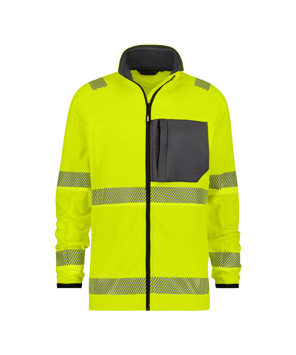 High-Visibility Midlayerjacket Camden - Fluogeel/Cementgrijs