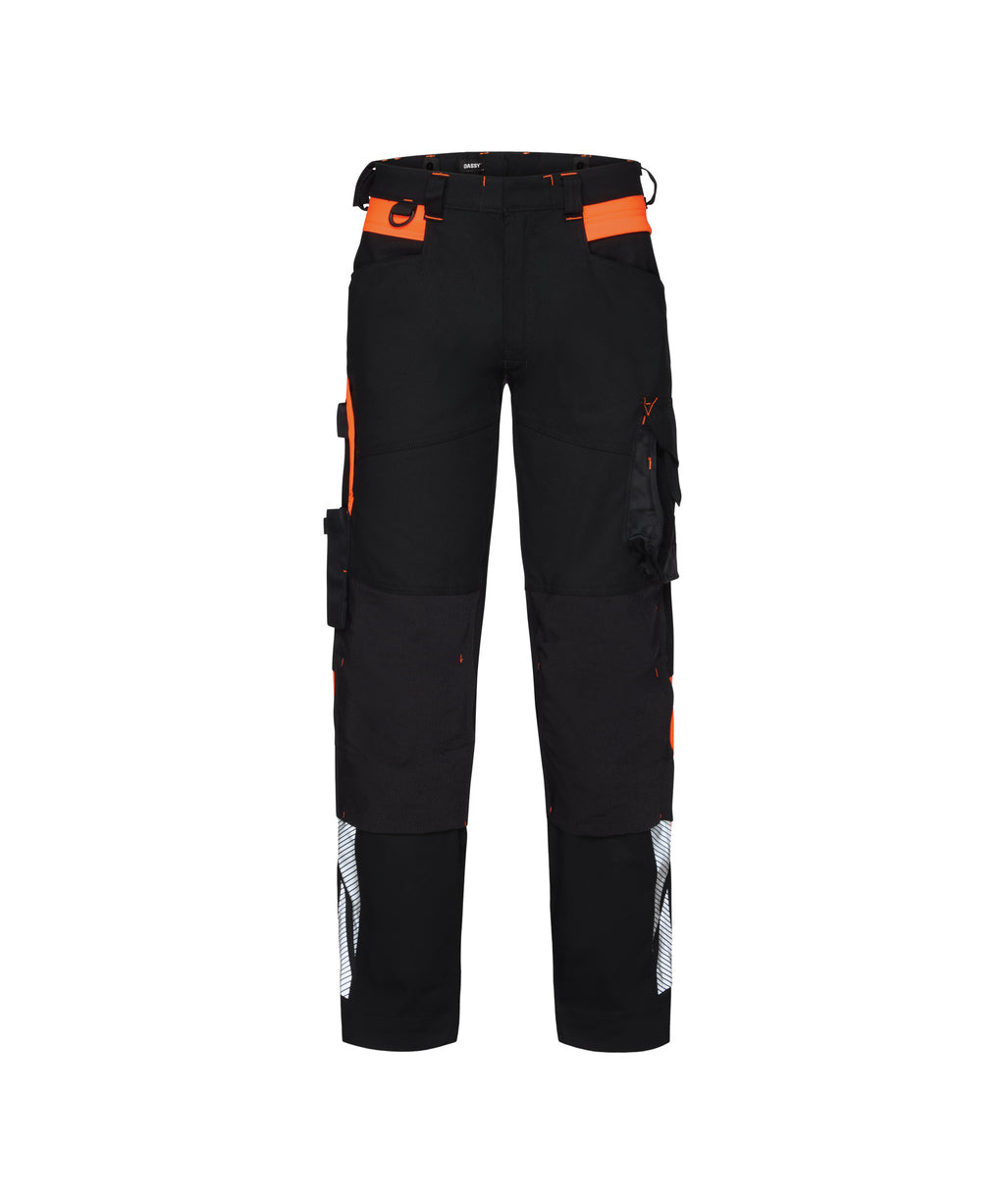 Werkbroek Canton - Zwart/Fluo-Oranje