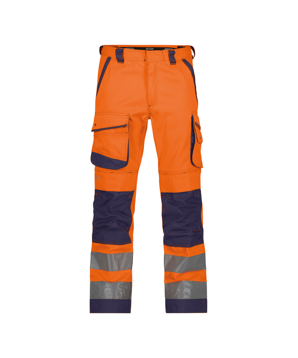 High-Visibility Broek Chicago - Fluo-Oranje/Marineblauw