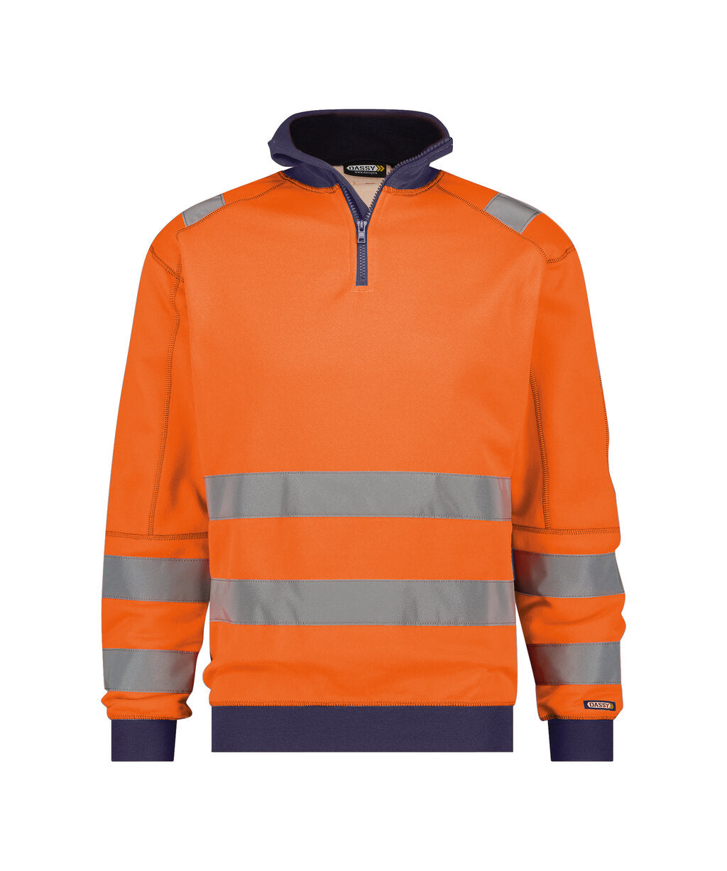 High-Visibility Bodywarmer Bilbao - Fluo-Oranje/Marineblauw