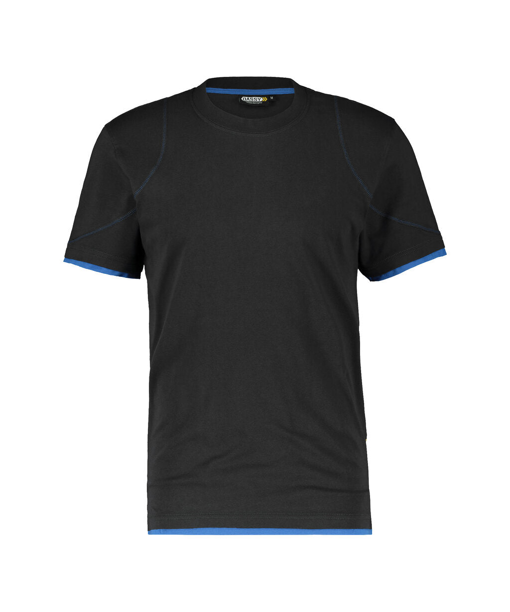 T-shirt Kinetic - Zwart/Azuurblauw