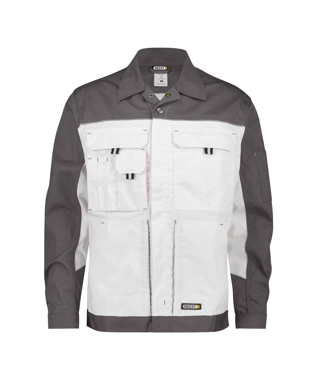 Werkvest Lugano - Wit/Cementgrijs