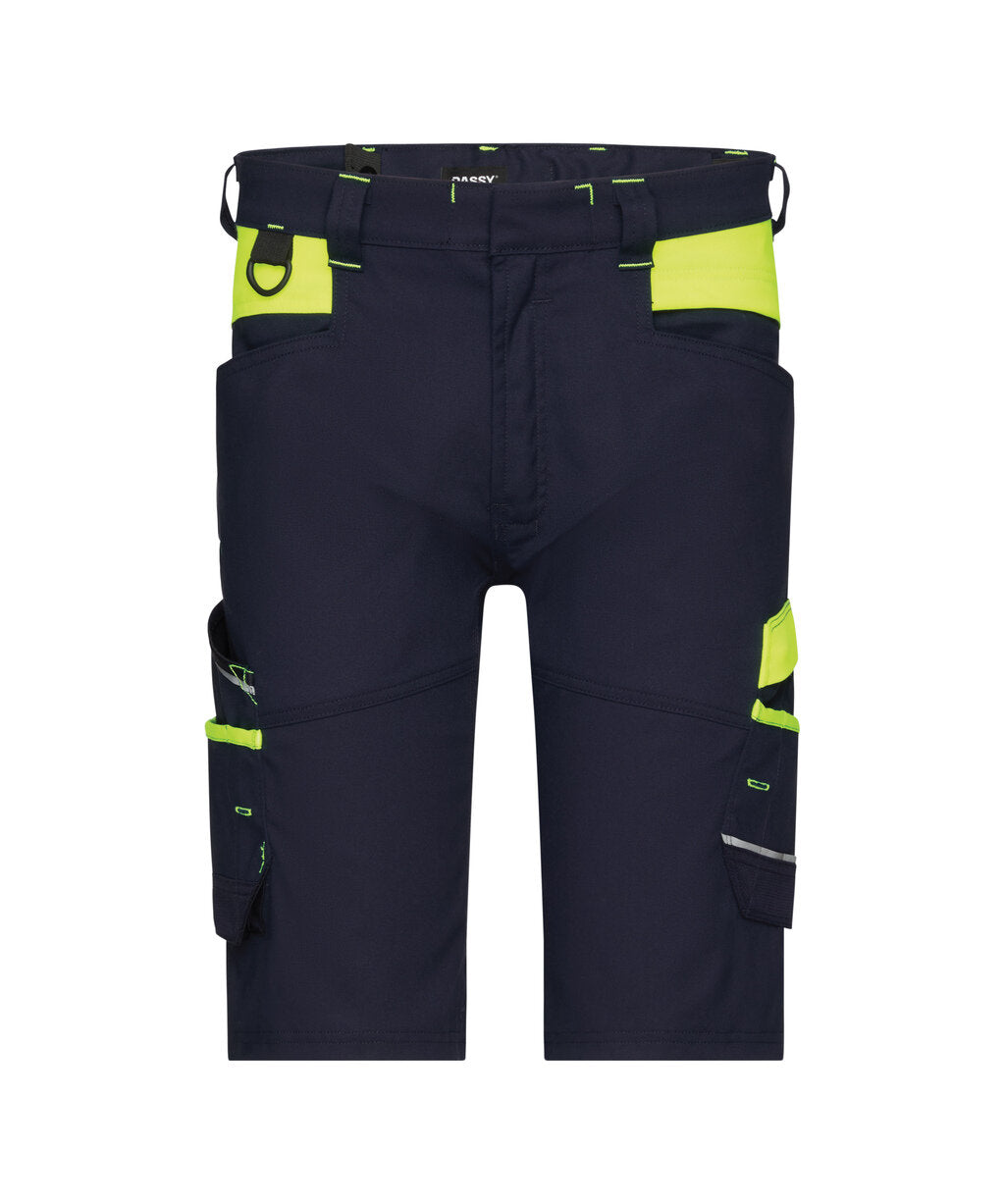 Werkshort Manilla - Zwart/Fluogeel