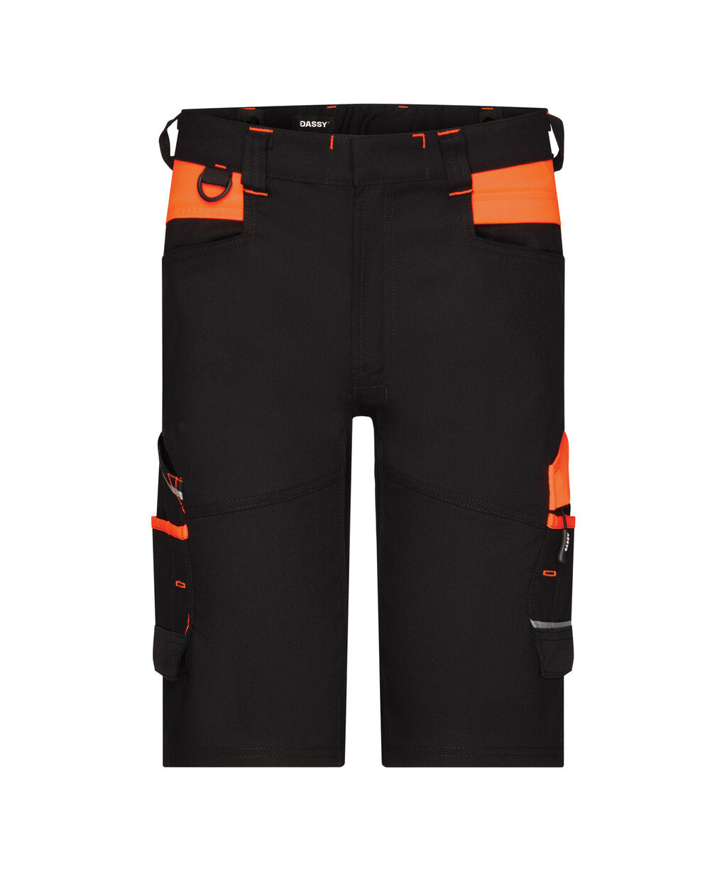 Werkshort Manilla - Zwart/Fluo-Oranje