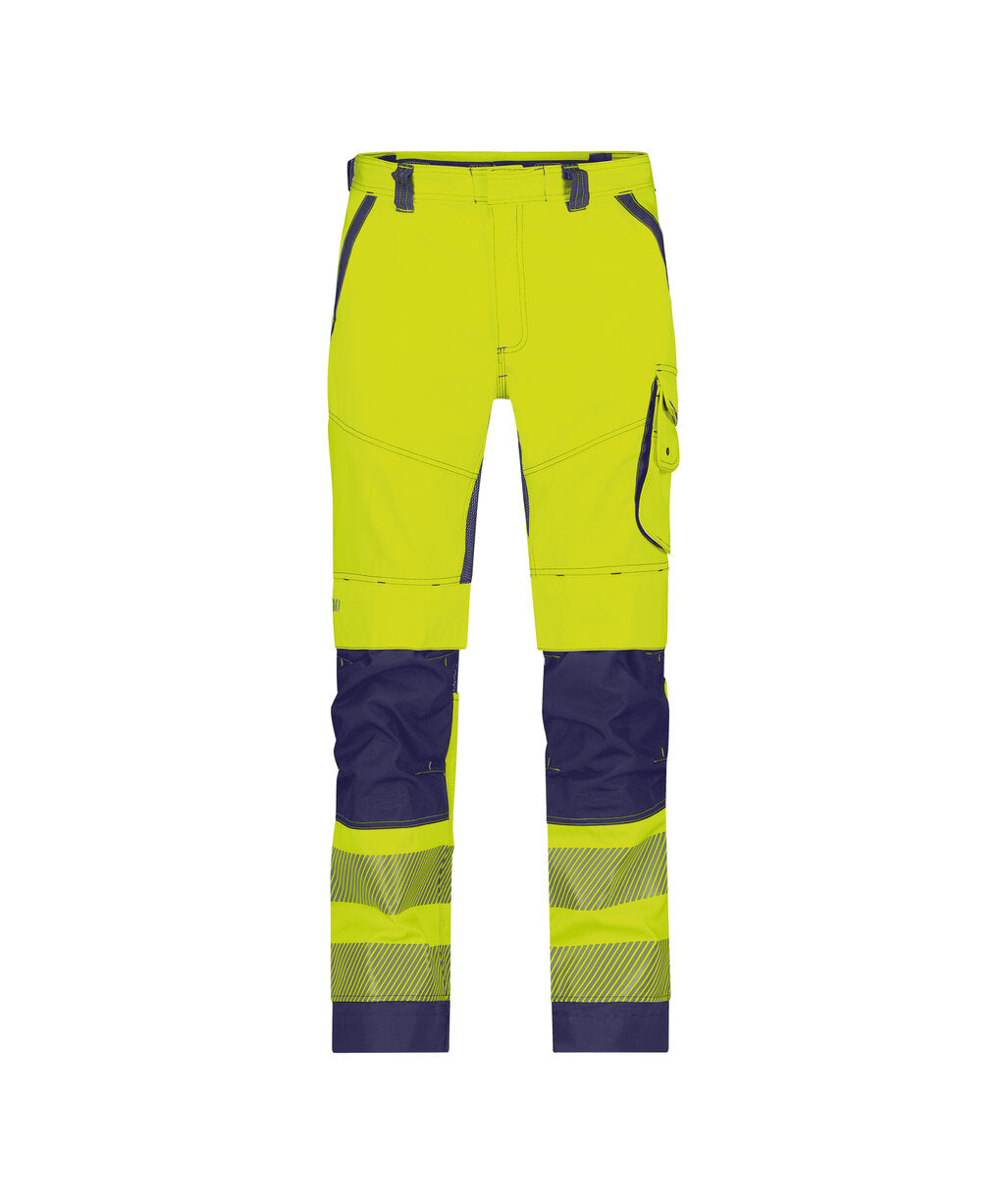 High-Visibility Broek Odessa - Fluogeel/Marineblauw