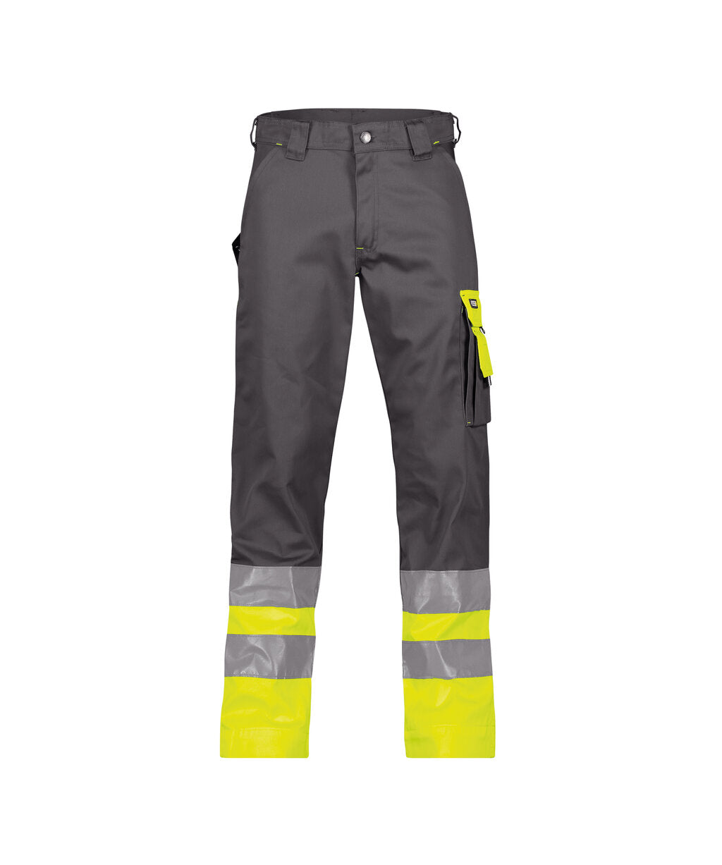 High-Visibility Werkbroek Omaha - Cementgrijs/Fluogeel