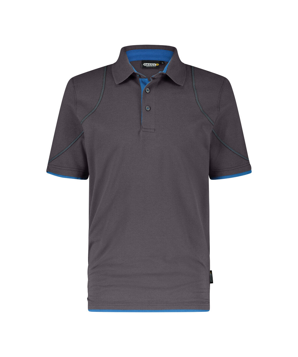 Poloshirt Orbital - Antracietgrijs/Azuurblauw