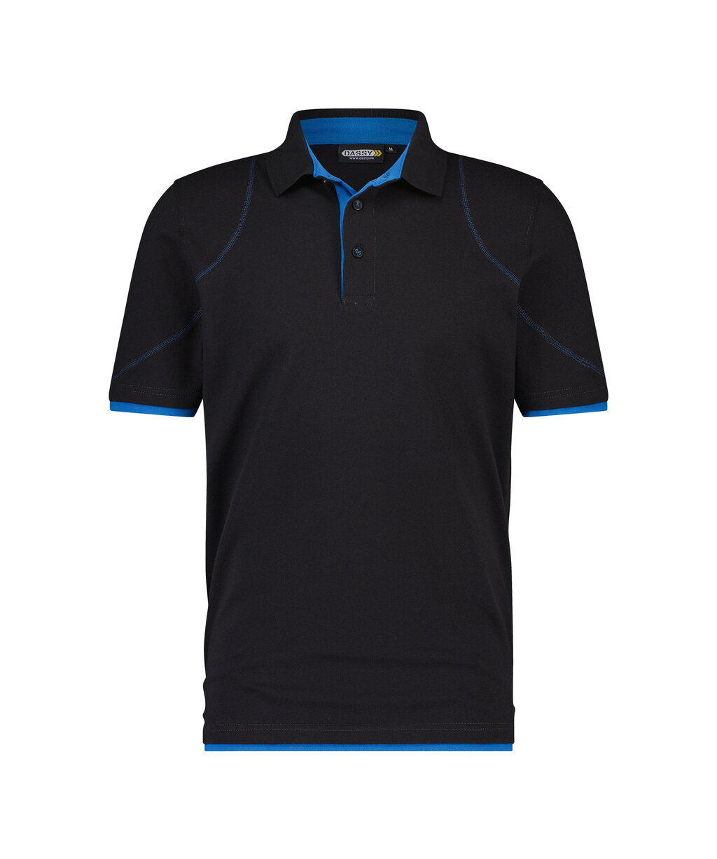Poloshirt Orbital - Zwart/Azuurblauw