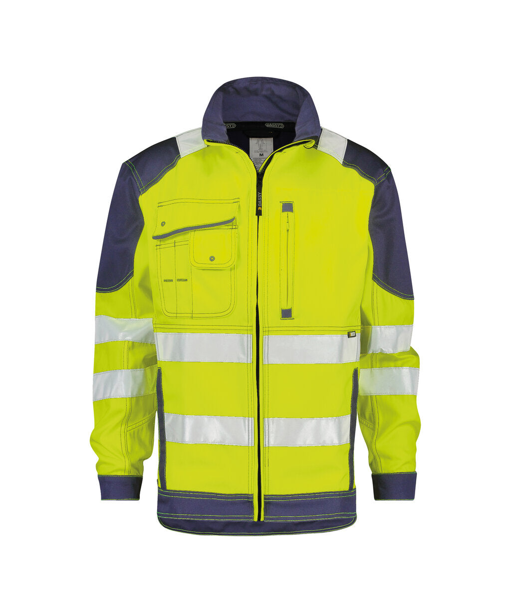High-Visibility Vest Orlando - Fluogeel/Marineblauw