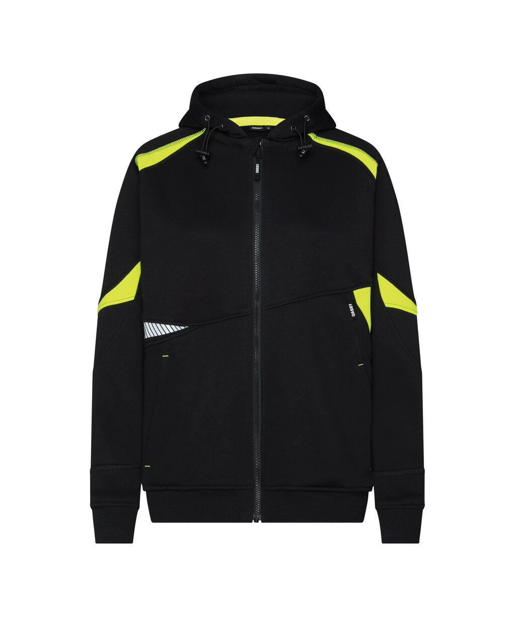 Hoodie Santos Dames - Zwart/Fluogeel