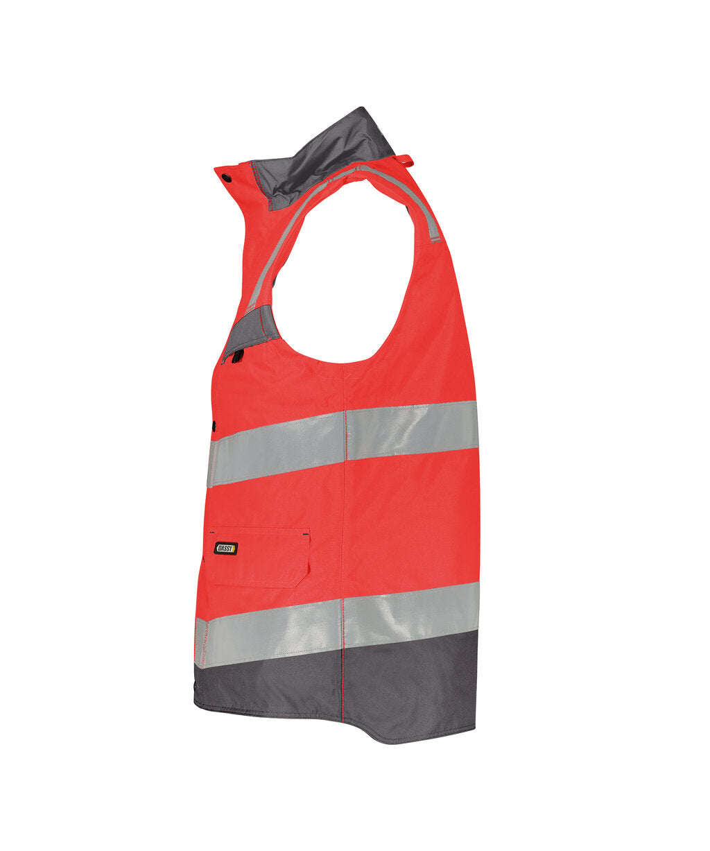 High-Visibility Bodywarmer Bilbao - Fluorood/Cementgrijs