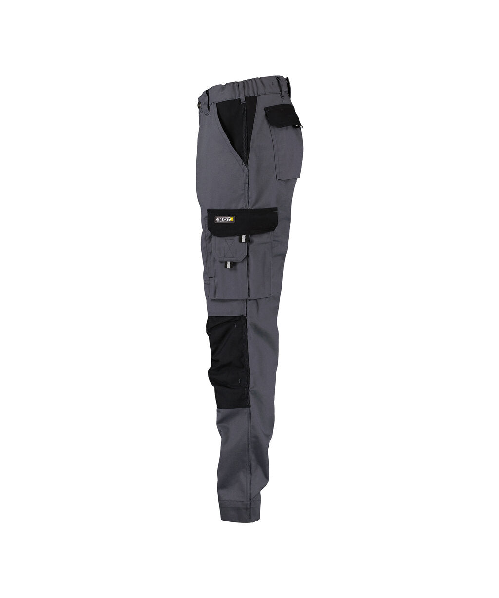 Werkbroek Boston Dames - Cementgrijs/Zwart