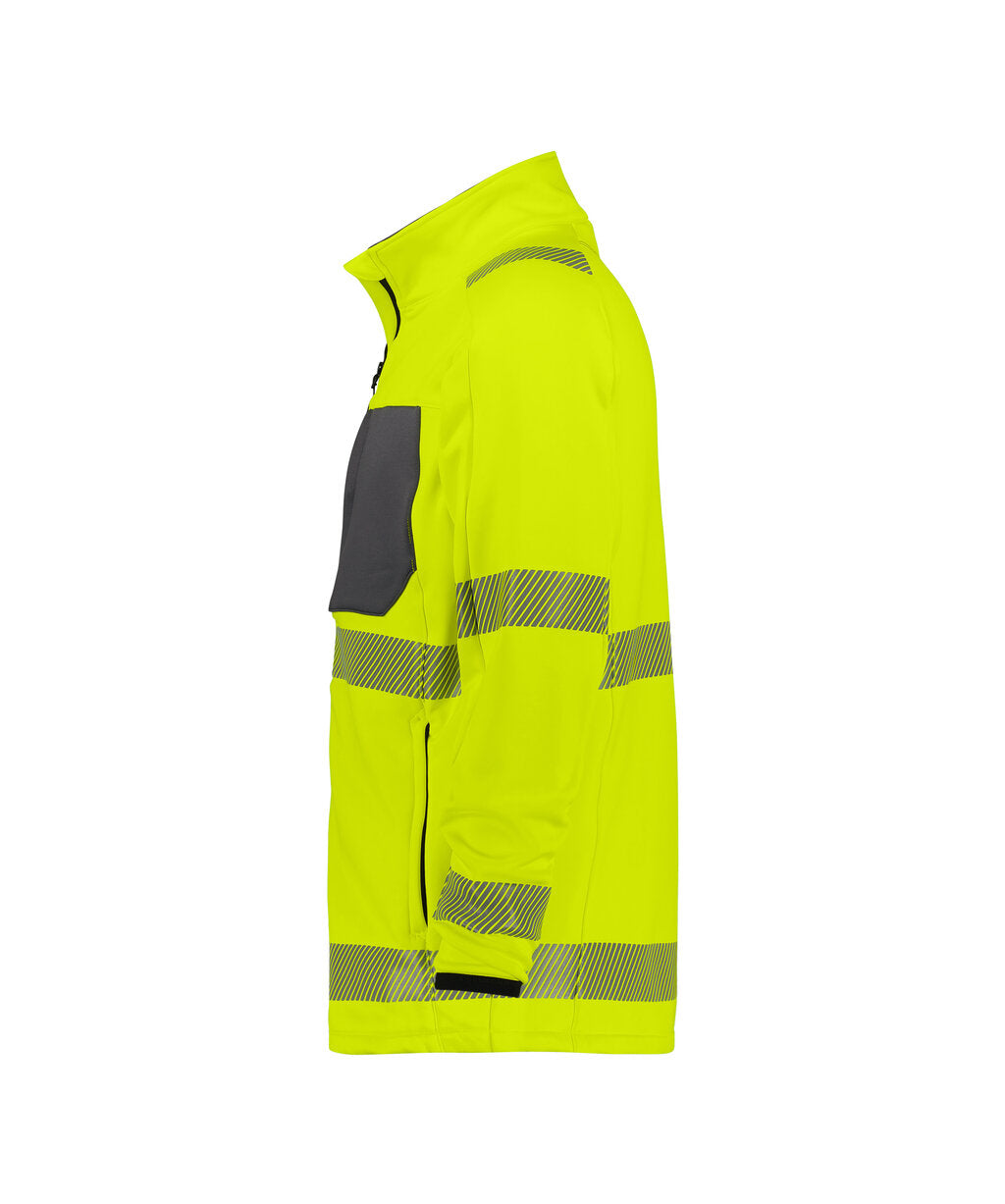 High-Visibility Midlayerjacket Camden - Fluogeel/Cementgrijs