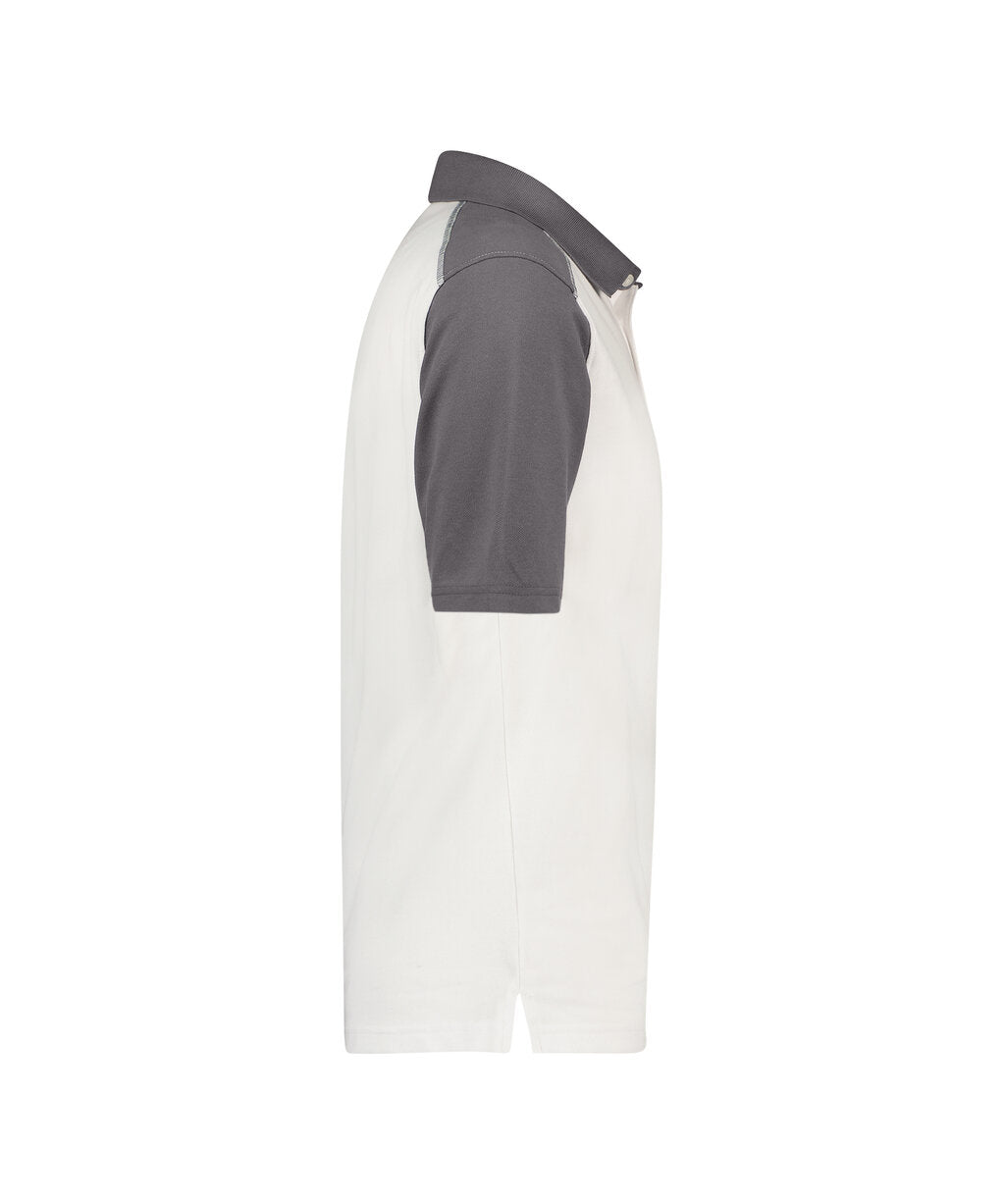 Poloshirt Cesar - Wit/Cementgrijs
