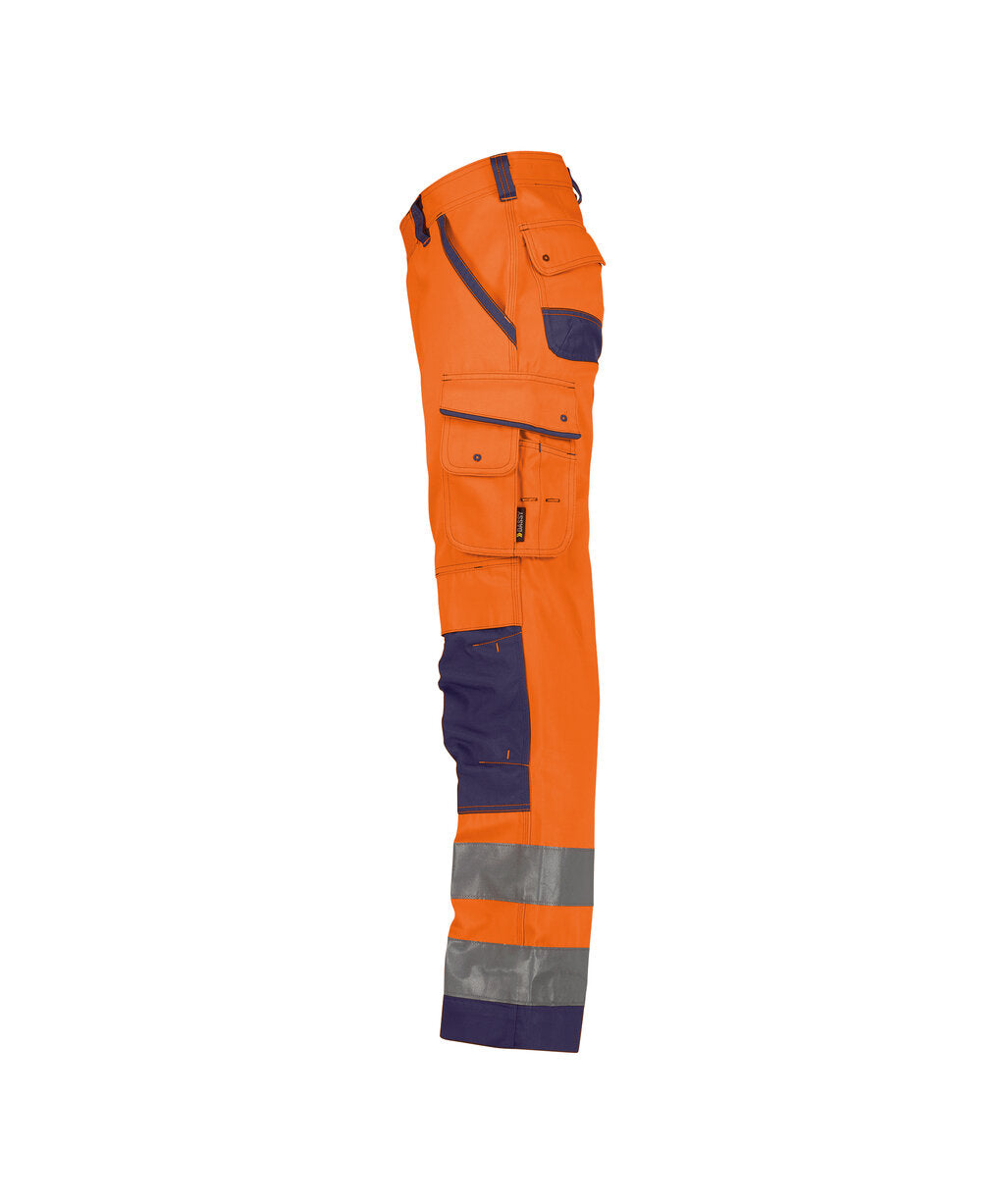 High-Visibility Broek Chicago - Fluo-Oranje/Marineblauw