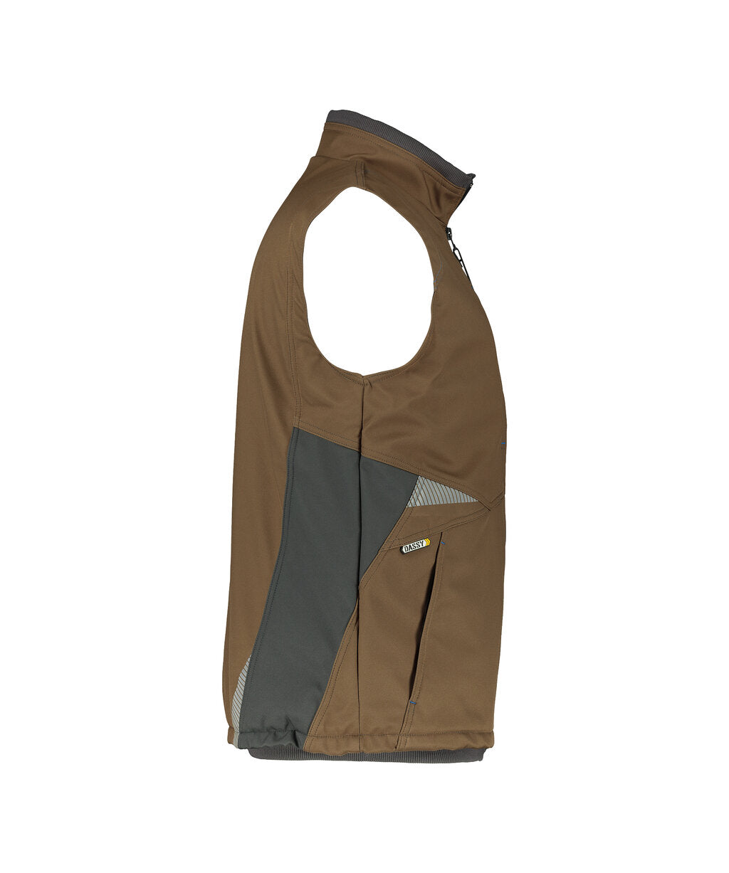 Softshell bodywarmer Fusion - Leembruin/Antracietgrijs