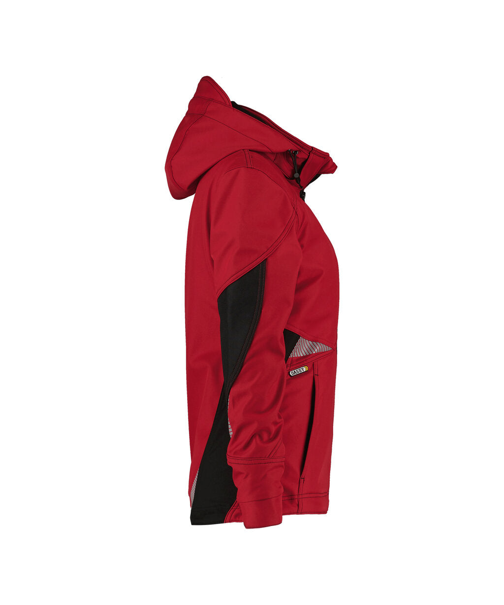 Softshelljas Gravity Dames - Rood/Zwart