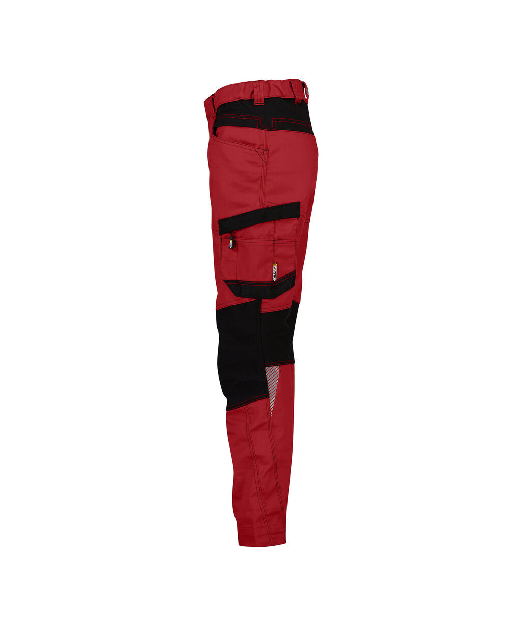 Werkbroek Helix Dames - Rood/Zwart