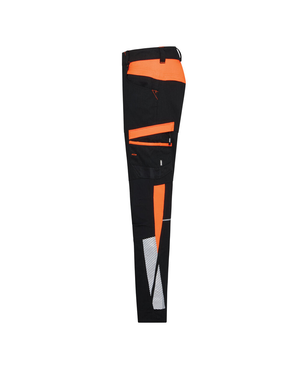 Werkbroek Hong Kong Dames - Zwart/Fluo-Oranje