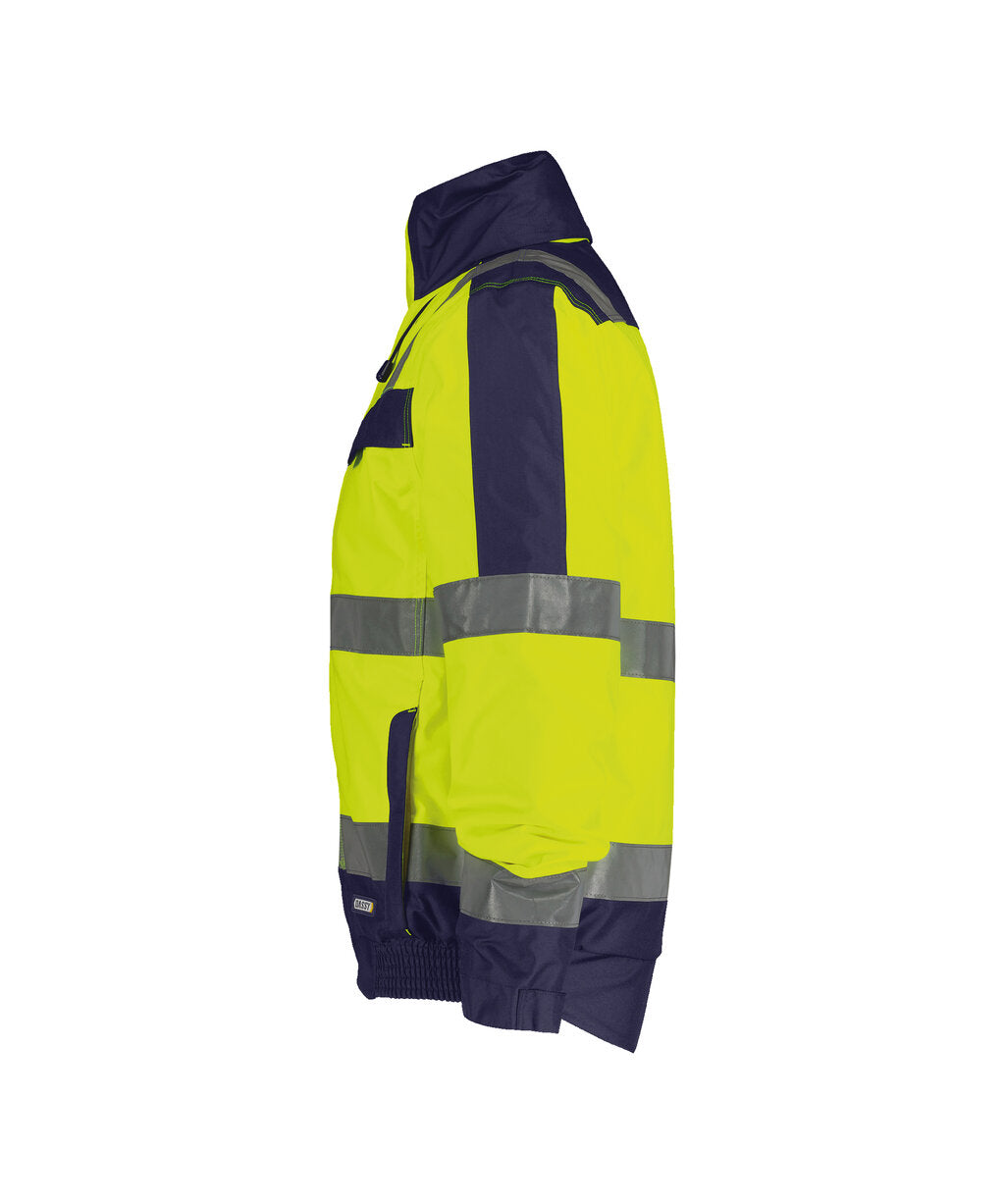 High-Visibility Winterjas Lima - Fluogeel/Marineblauw