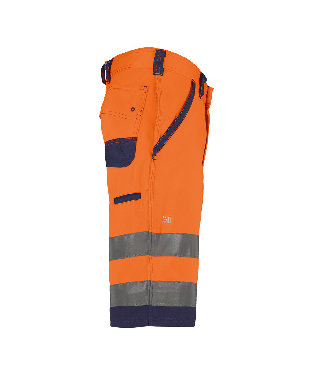 High-Visibility Short Lucca - Fluo-Oranje/Marineblauw