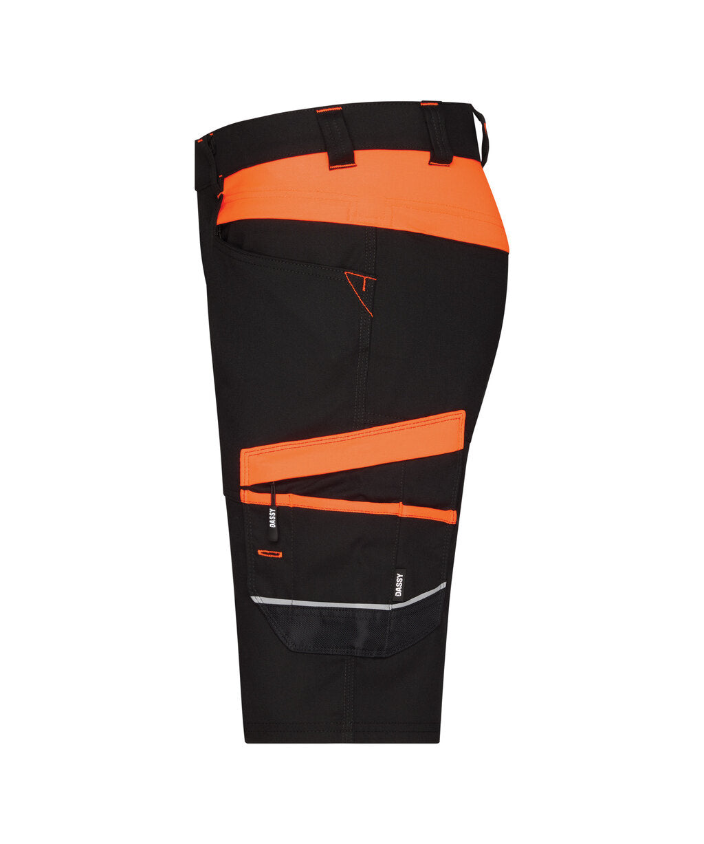 Werkshort Manilla - Zwart/Fluo-Oranje