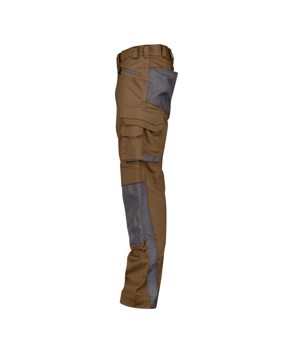 Werkbroek met kniezakken Nova - Leembruin/Antracietgrijs