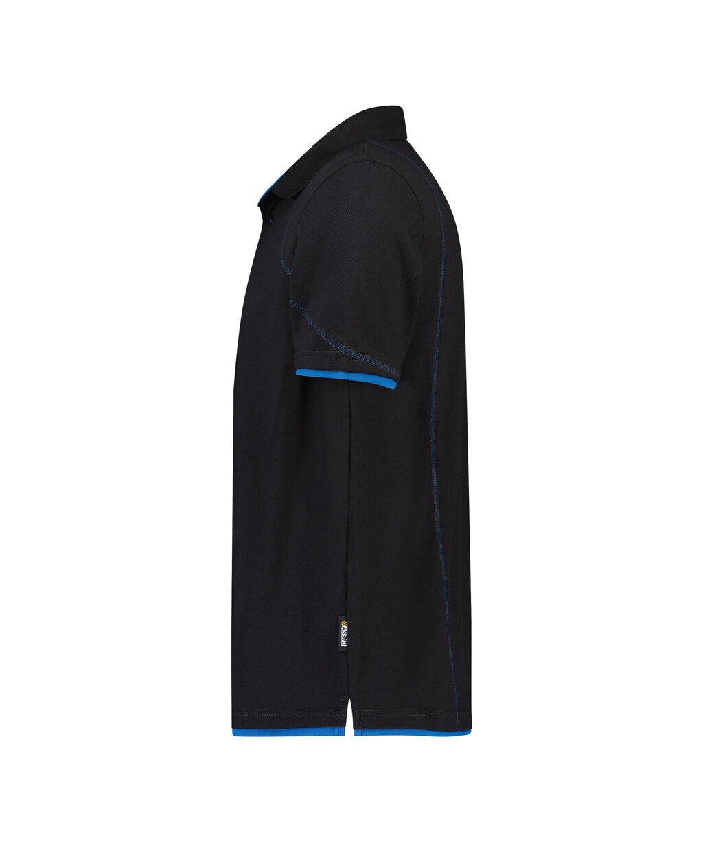Poloshirt Orbital - Zwart/Azuurblauw