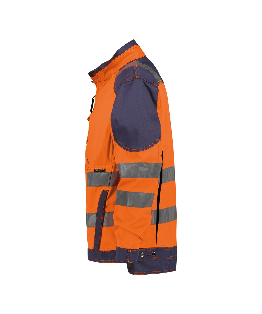 High-Visibility Vest Orlando - Fluo-Oranje/Marineblauw