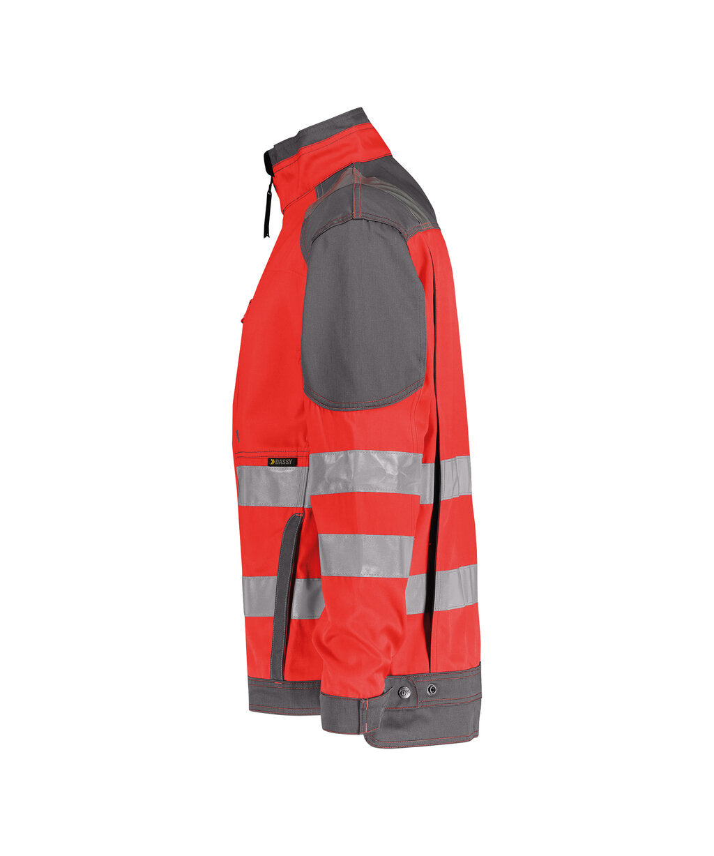 High-Visibility Vest Orlando - Fluorood/Cementgrijs