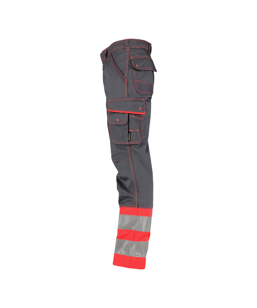 High-Visibility Werkbroek Phoenix - Cementgrijs/Fluorood