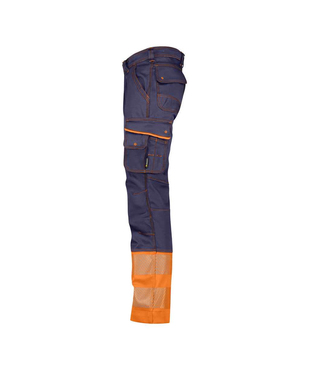 High-Visibility werkbroek Princeton - Marineblauw/Fluo-Oranje