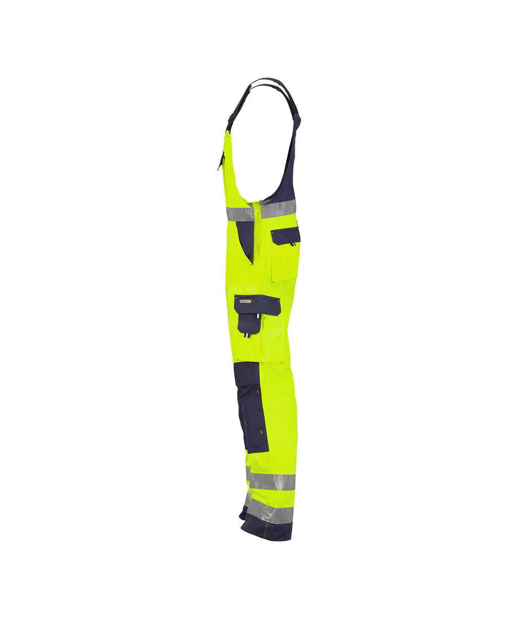 High-Visibility Bretelbroek Toulouse - Fluogeel/Marineblauw