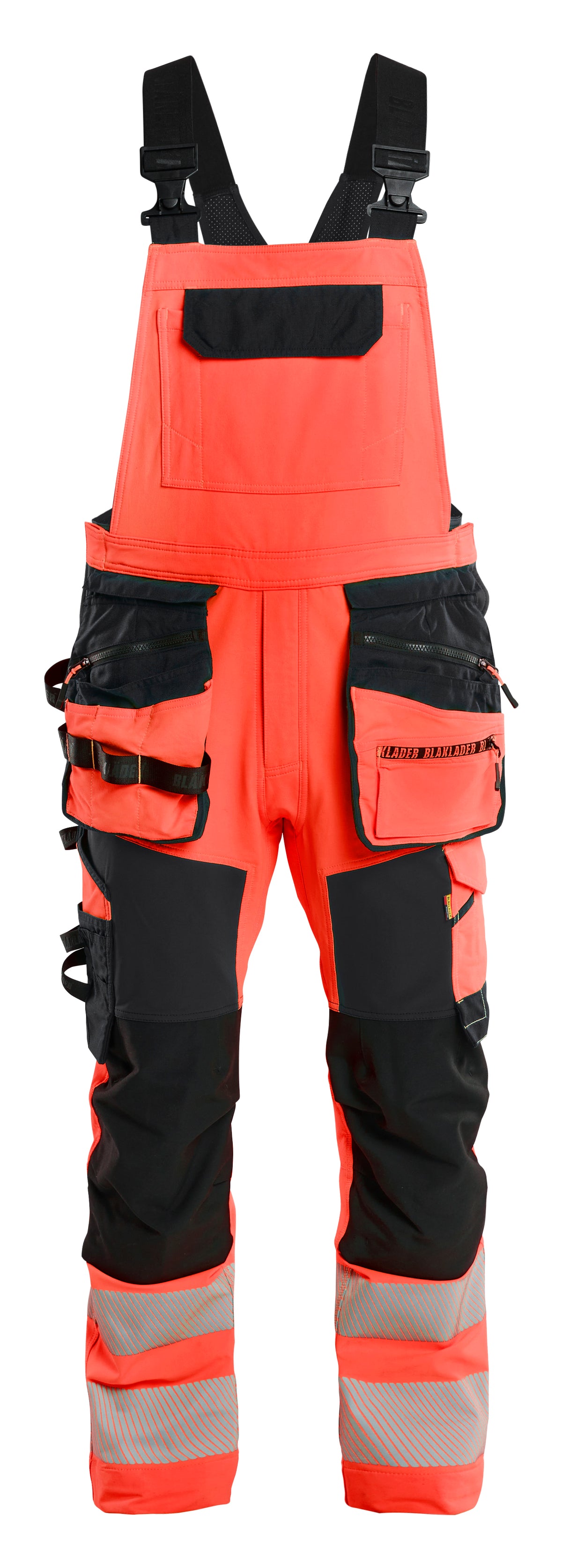 High-Visibility Bretelbroek 2626 - High Vis Rood/Zwart