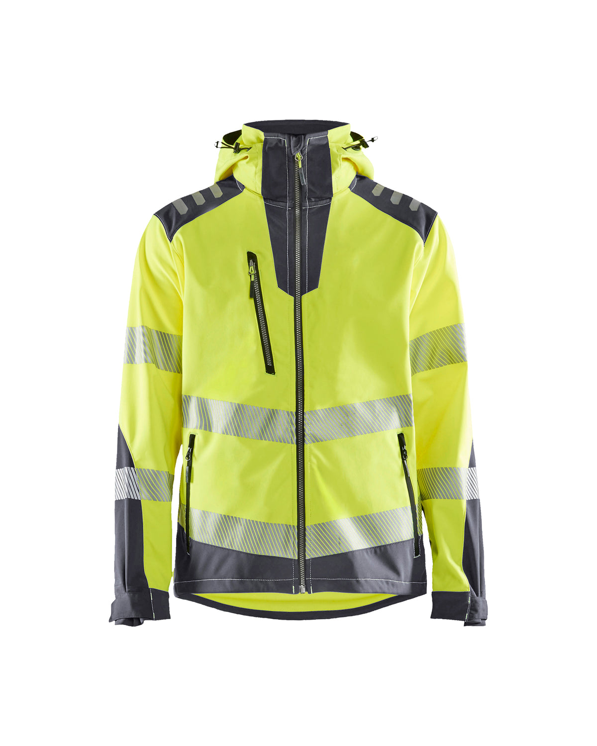 Softshell Jack High-Visibility 4491 - HIgh Vis Geel/Medium grijs