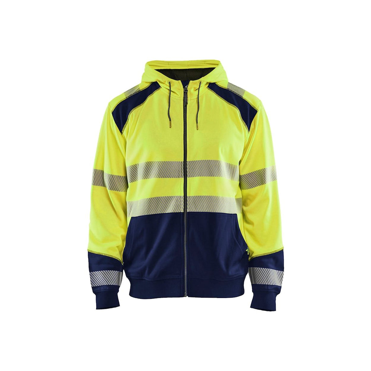 Blåkläder Hooded Sweatshirt High Vis Black High Visibility HIGH VIS GEEL/MARINEBLAUW / XS,HIGH VIS GEEL/MARINEBLAUW / S,HIGH VIS GEEL/MARINEBLAUW / M,HIGH VIS GEEL/MARINEBLAUW / L,HIGH VIS GEEL/MARINEBLAUW / XL,HIGH VIS GEEL/MARINEBLAUW / 2XL,HIGH VIS GEEL/MARINEBLAUW / 3XL