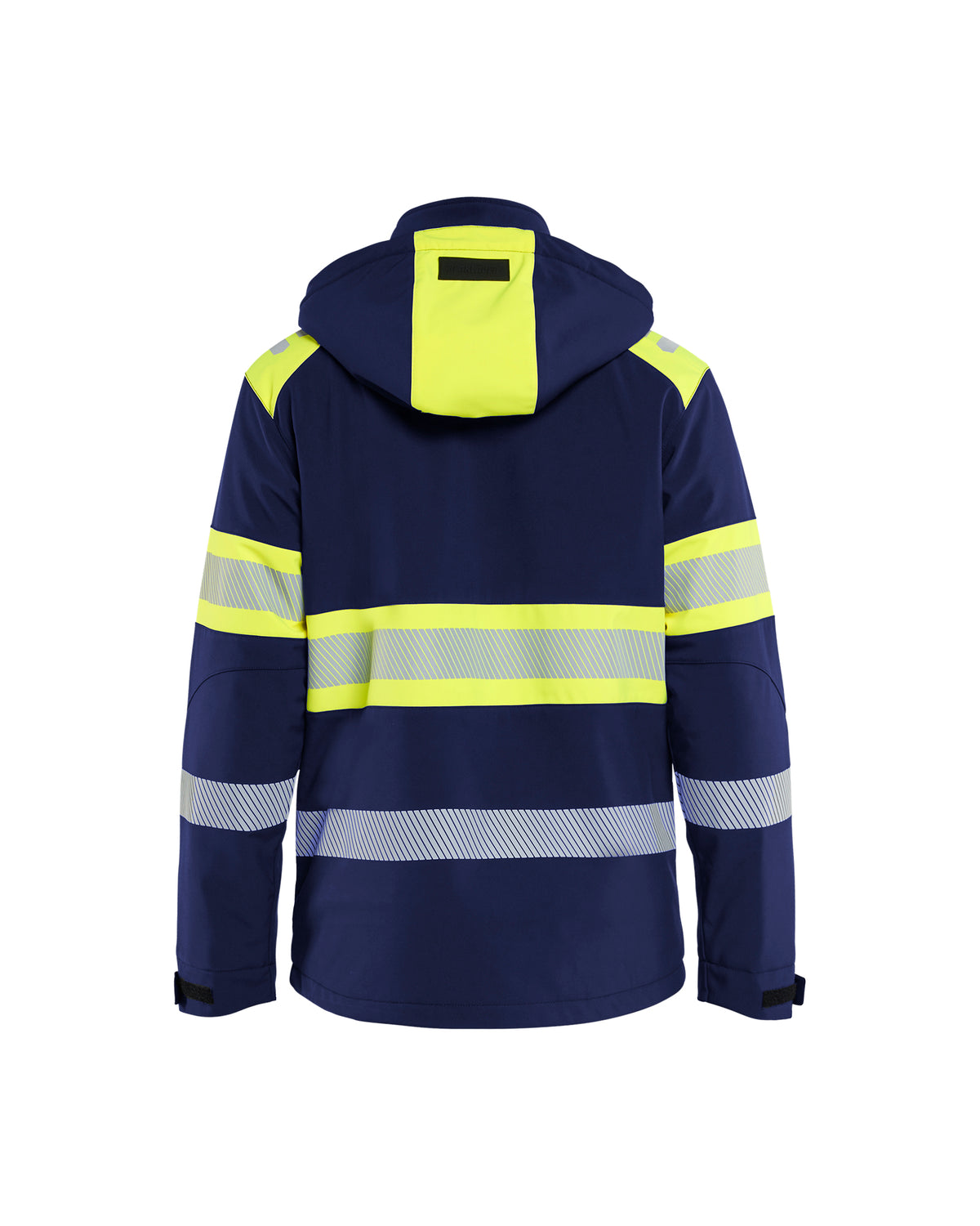 High-Visibility Softshell Jack 4489 - Marine/High Vis Geel