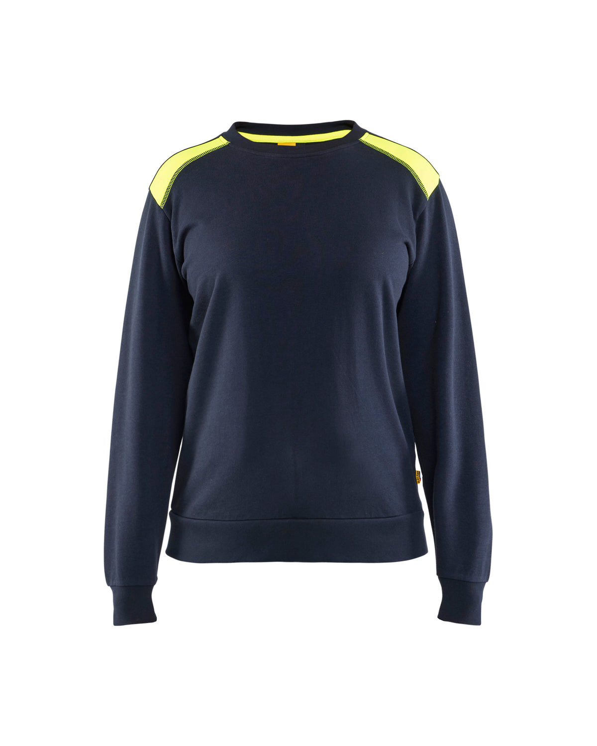 Sweatshirt Dames 3408 - Donker marineblauw/High Vis Geel
