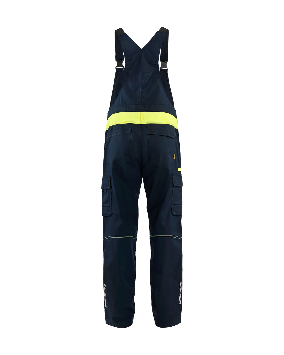 Bretelbroek Industrie Stretch 2644 - Donker marineblauw/High Vis Geel
