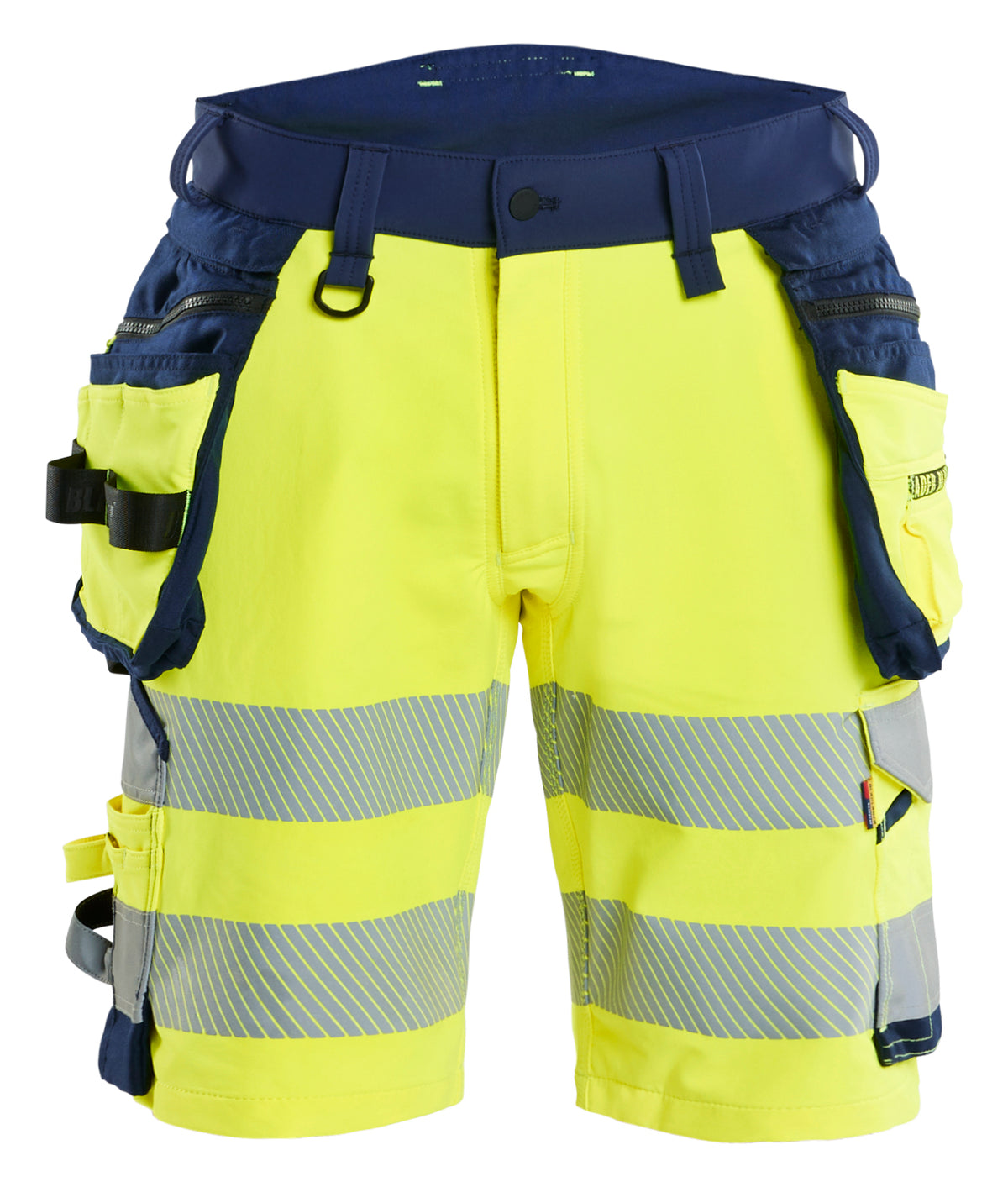 High-Visibility Short 1120 - High Vis Geel/Marineblauw